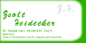 zsolt heidecker business card